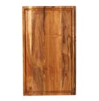 Planche à Découper en Bois - Planche Rectangulaire avec Rigole à Jus