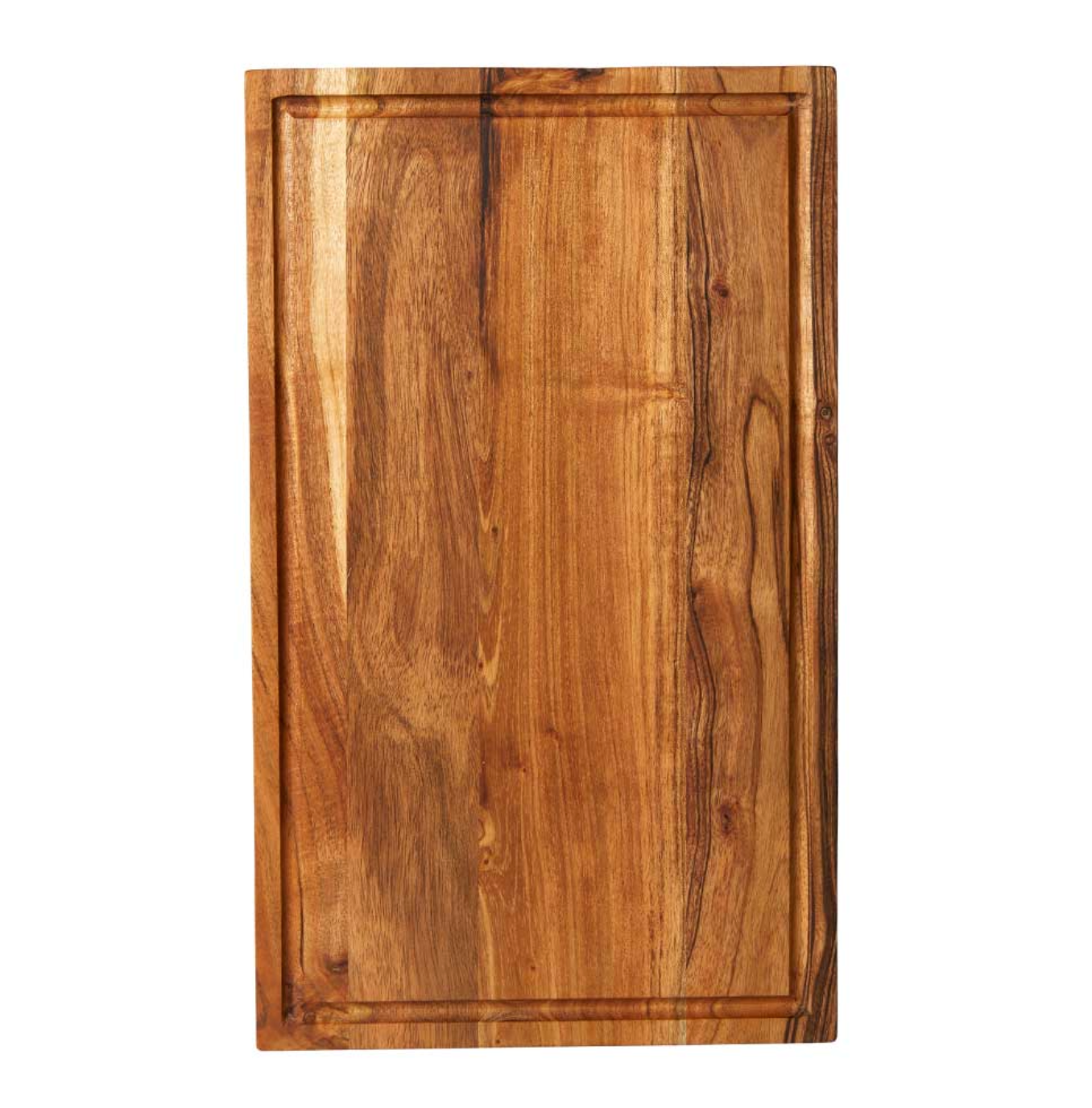 Planche à Découper en Bois avec Rigole à Jus - Design Rectangulaire pour la Préparation des Aliments
