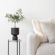Vase en Verre Noir - Surface Lisse pour Fleurs et Décoration Intérieure