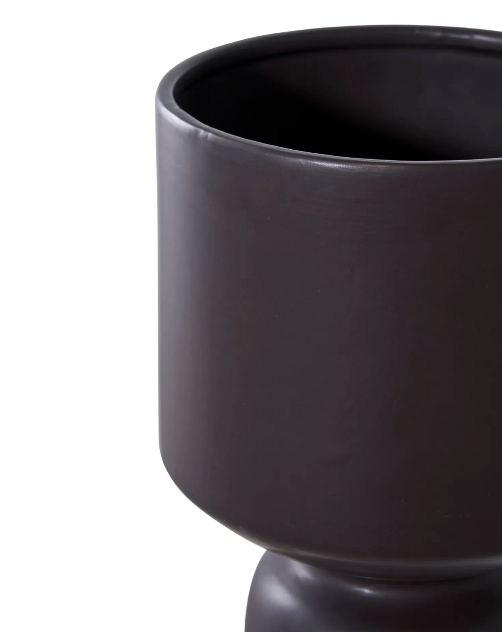 Vase en Verre Noir - Surface Lisse pour Fleurs et Décoration Intérieure