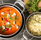 Wok en Acier Inoxydable avec Couvercle – Compatible Induction