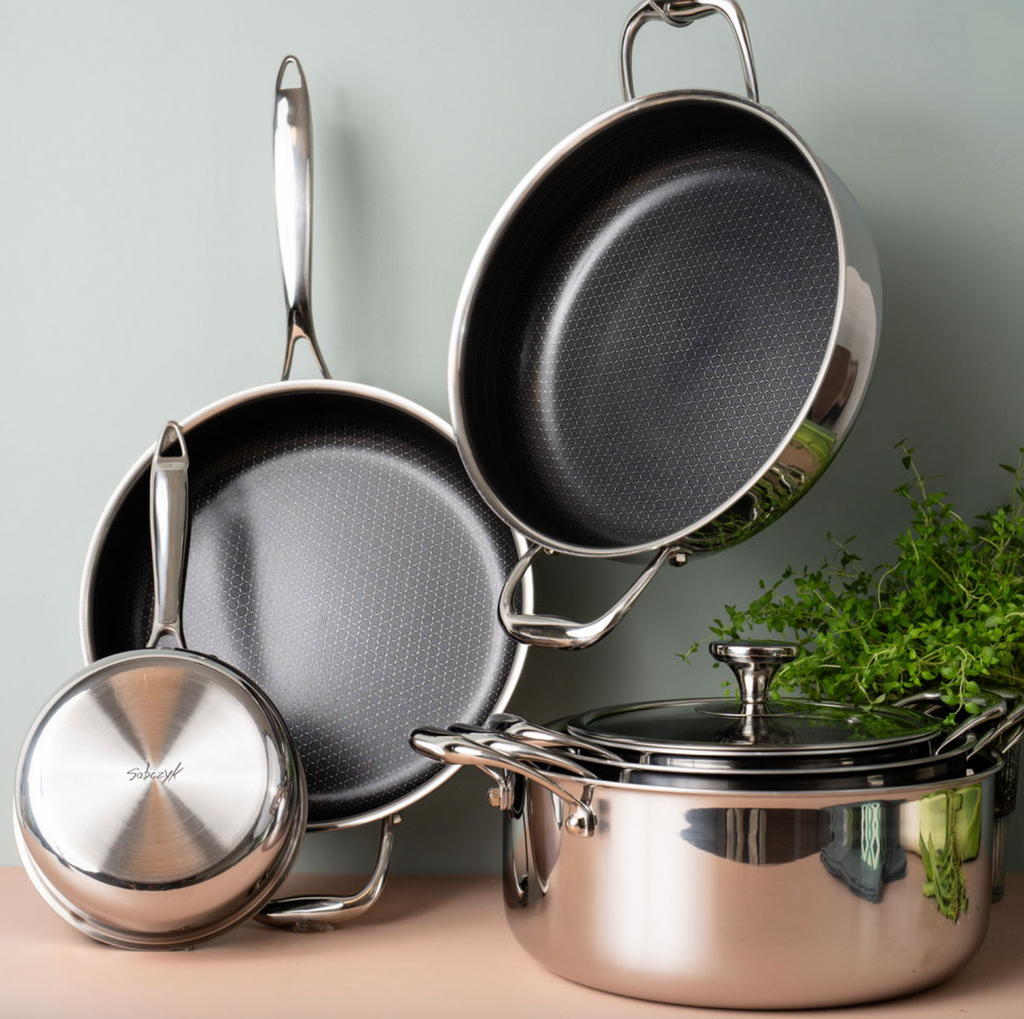Wok en Acier Inoxydable avec Couvercle – Compatible Induction