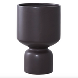Vase en Verre Noir - Surface Lisse pour Fleurs et Décoration Intérieure