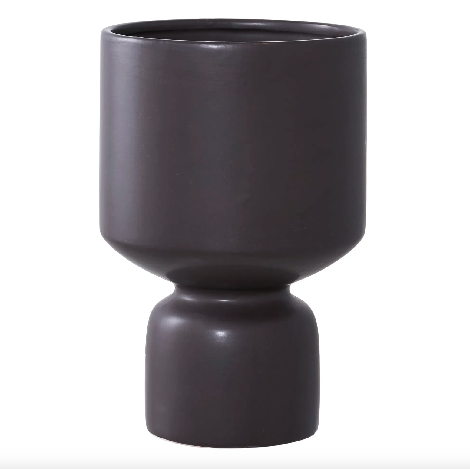 Vase en Verre Noir - Surface Lisse pour Fleurs et Décoration Intérieure