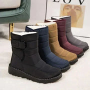 Bottes d'Hiver Femme Résistantes à l'Eau - Doublure en Fausse Fourrure et Semelle PU
