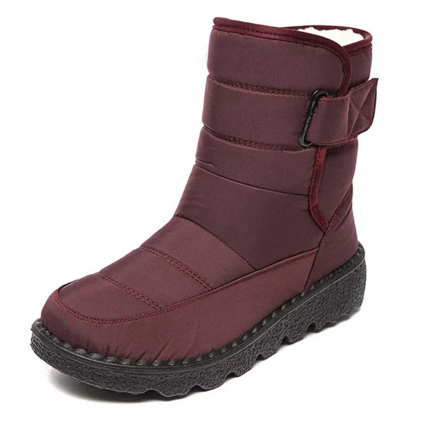 Bottes d'Hiver Femme Résistantes à l'Eau - Doublure en Fausse Fourrure et Semelle PU