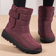 Bottes d'Hiver Femme Résistantes à l'Eau - Doublure en Fausse Fourrure et Semelle PU