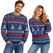 Sweatshirt Unisexe à Flocons de Neige - Impression 3D et Col Rond pour Enfants et Adultes