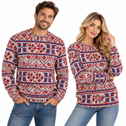 Sweatshirt Unisexe à Flocons de Neige - Impression 3D et Col Rond pour Enfants et Adultes