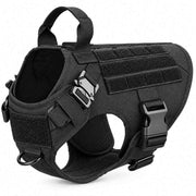 Harnais de chien tactique | Gilet ajustable en nylon 1050D | D-Ring avant, poignée de contrôle & système