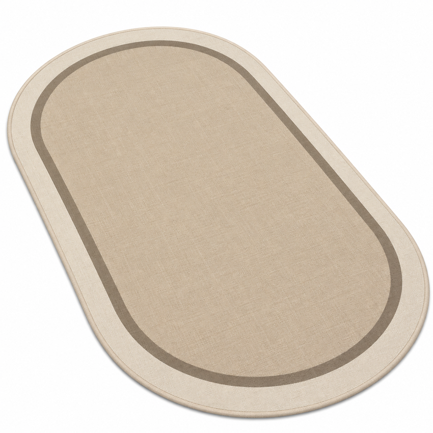 Tapis de Bain en Diatomite - Design Ovale Absorbant à Séchage Rapide avec Base Antidérapante