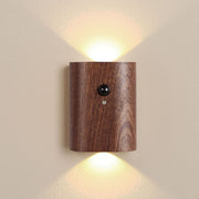 Applique Murale en Bois et Métal - Lampe Intérieure Compatible E27