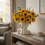 Vase Décoratif en Céramique - Finition Mate avec Forme Courbée