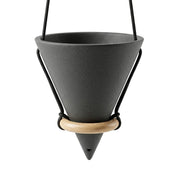 Vase Suspendu en Céramique - Finition Émaillée avec Suspension en Corde pour Intérieur et Extérieur