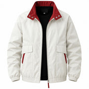 Veste Bomber à Col Montant - Coupe Décontractée avec Fermeture Éclair Intégrale