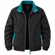Veste Bomber à Col Montant - Coupe Décontractée avec Fermeture Éclair Intégrale