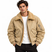 Veste Coupe-Vent Doublée en Coton - Couche Extérieure Résistante au Vent et Intérieur Doux pour Usage Quotidien