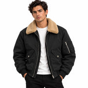 Veste Coupe-Vent Doublée en Coton - Couche Extérieure Résistante au Vent et Intérieur Doux pour Usage Quotidien
