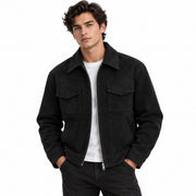 Veste Décontractée Multipoches pour Homme - Fermeture Éclair Frontale pour le Printemps et l'Automne