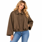 Veste Légère Zippée pour Femme - Coupe Ajustée en Tissu Technique pour Superposition de Mi-Saison
