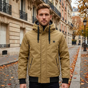 Veste Matelassée à Capuche - Coupe Courte avec Cordon Réglable et Fermeture Éclair Cachée