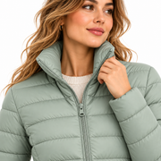 Veste Matelassée Femme en Polyester - Coupe Ajustée avec Col Montant