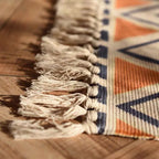 Tapis à Carreaux Vintage - Tapis en Polyester d'Inspiration Bohémienne