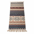 Tapis à Carreaux Vintage - Tapis en Polyester d'Inspiration Bohémienne