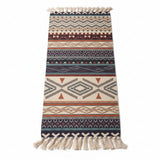 Tapis à Carreaux Vintage - Tapis en Polyester d'Inspiration Bohémienne