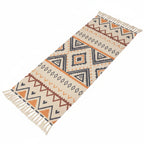 Tapis à Carreaux Vintage - Tapis en Polyester d'Inspiration Bohémienne