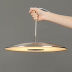 Lampe Pendante LED | Lampe de Plafond en Fer avec LED Intégrée & Finition Nickel | Pour Salle à Manger & Espaces de Vie