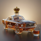 Carafe à Whisky en Forme de Voiture - Bouteille Décorative en Verre de 750 ml pour Bar à Domicile