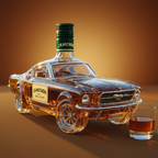 Carafe à Whisky en Forme de Voiture - Bouteille Décorative en Verre de 750 ml pour Bar à Domicile