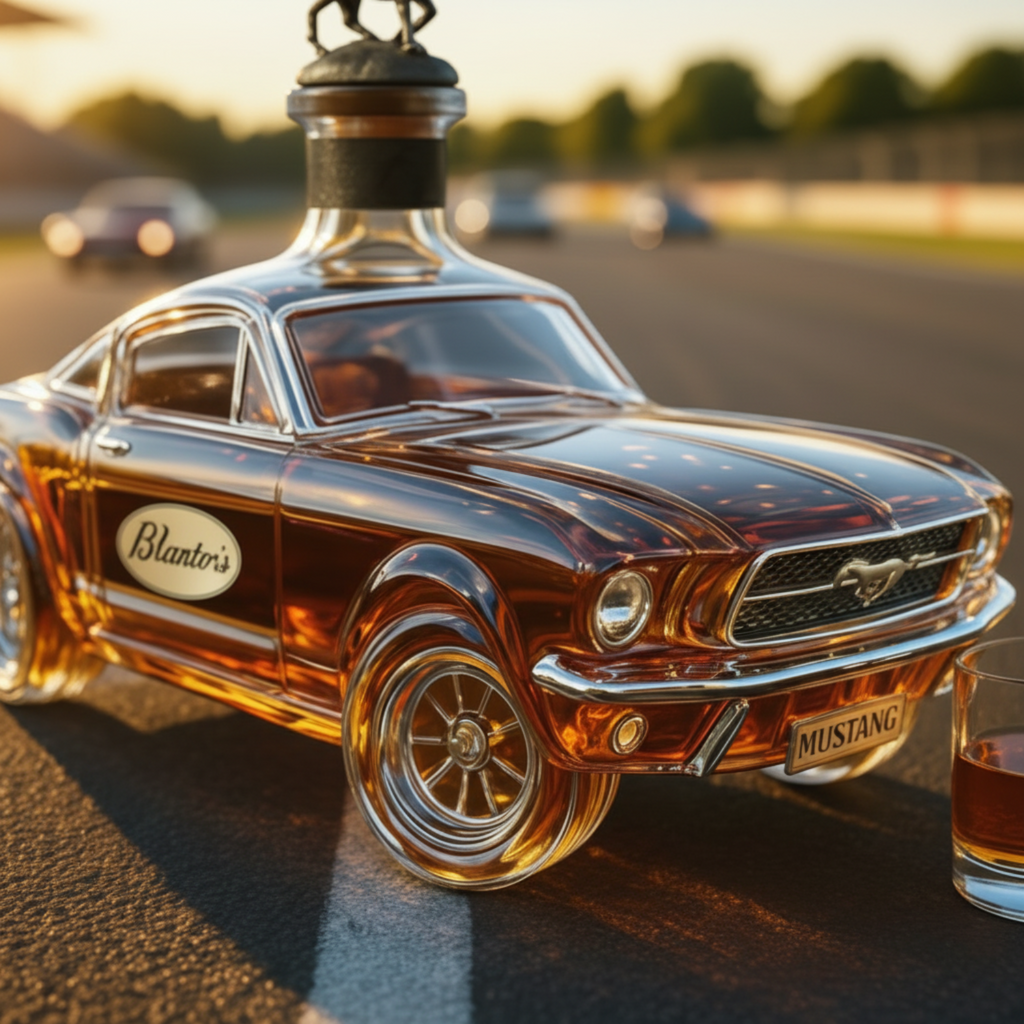 Carafe à Whisky en Forme de Voiture - Bouteille Décorative en Verre de 750 ml pour Bar à Domicile