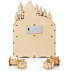 Calendrier de l'Avent en Bois - 24 Tiroirs Numérotés avec Éclairage LED Intégré