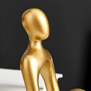 Sculpture Abstraite en Résine - Figurine Décorative avec Design Ajouré pour Intérieur