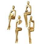 Sculpture Abstraite en Résine - Figurine Décorative avec Design Ajouré pour Intérieur