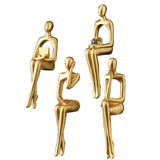 Sculpture Abstraite en Résine - Figurine Décorative avec Design Ajouré pour Intérieur