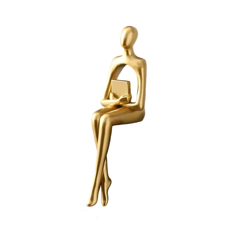 Sculpture Abstraite en Résine - Figurine Décorative avec Design Ajouré pour Intérieur