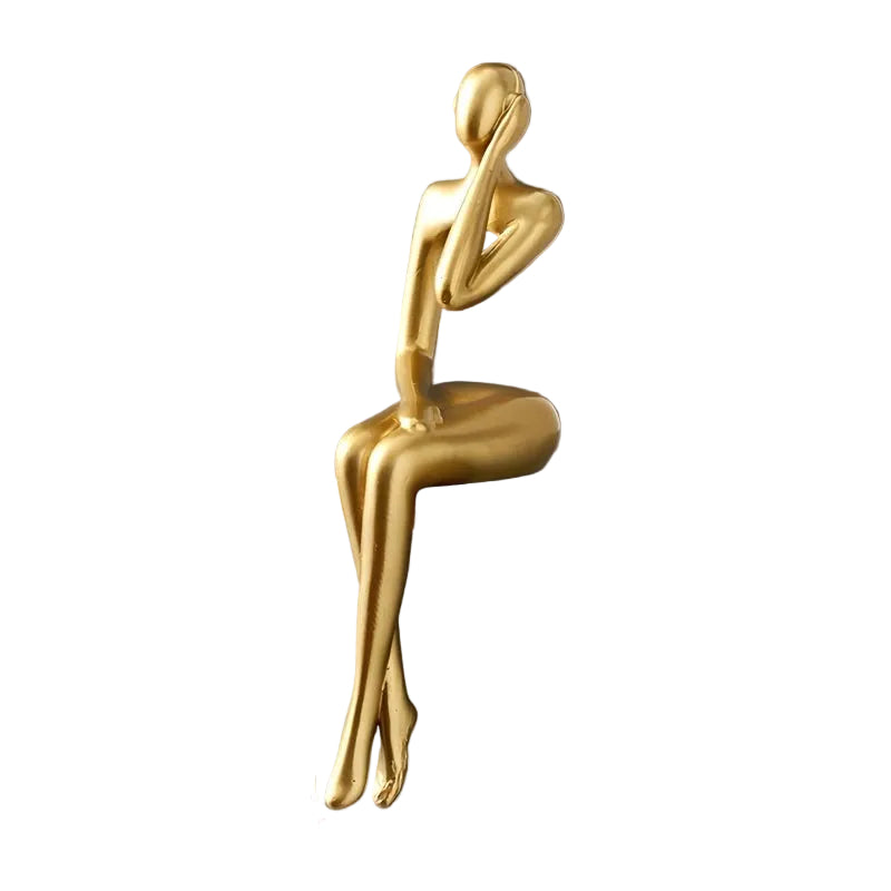 Sculpture Abstraite en Résine - Figurine Décorative avec Design Ajouré pour Intérieur