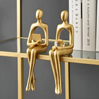 Sculpture Abstraite en Résine - Figurine Décorative avec Design Ajouré pour Intérieur
