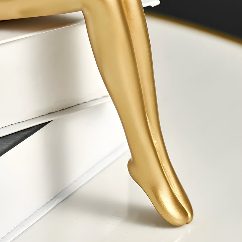 Sculpture Abstraite en Résine - Figurine Décorative avec Design Ajouré pour Intérieur