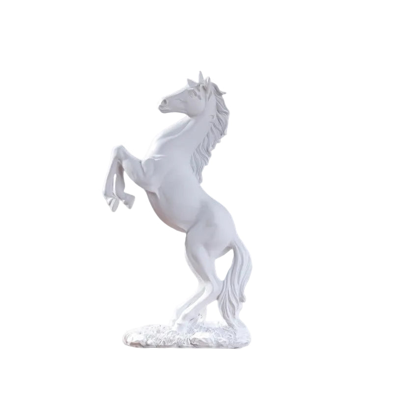 Sculpture de Cheval Cabré en Résine – Figurine Décorative pour Intérieur