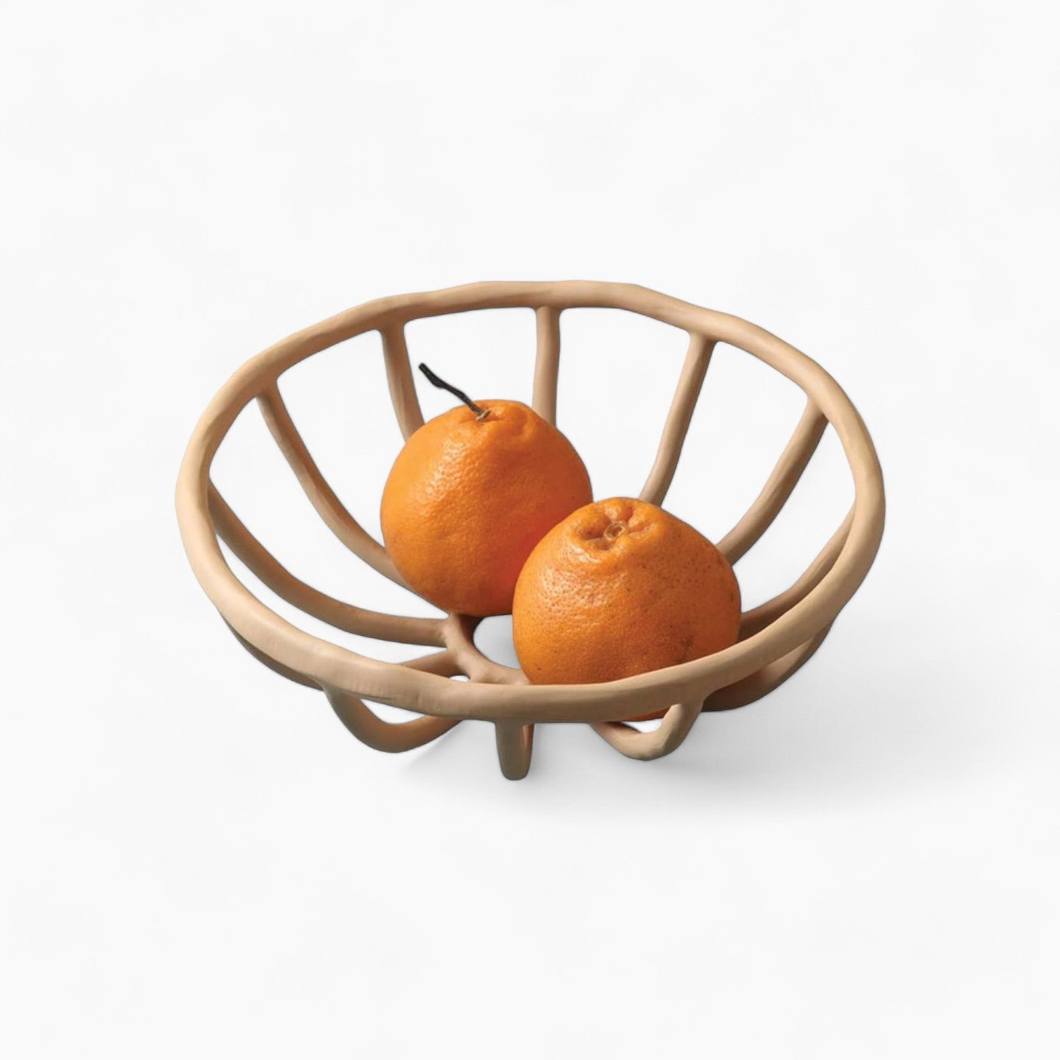 Bol à Fruits Décoratif - Bol de Service en Résine Blanche pour Fruits et Décoration de Table