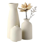 Ensemble de 3 Vases en Céramique - Vases Décoratifs Mats en Trois Tailles