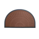 Tapis Demi-Lune en Caoutchouc - Tapis de Sol Texturé pour Intérieur