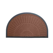 Tapis Demi-Lune en Caoutchouc - Tapis de Sol Texturé pour Intérieur