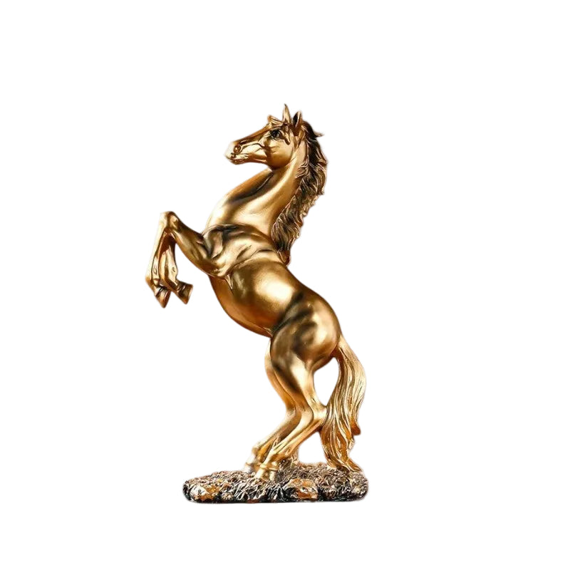 Sculpture de Cheval Cabré en Résine – Figurine Décorative pour Intérieur