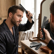 Peigne Pliable 3-en-1 Cheveux & Barbe - Dents Fines et Larges Interchangeables