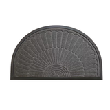 Tapis Demi-Lune en Caoutchouc - Tapis de Sol Texturé pour Intérieur